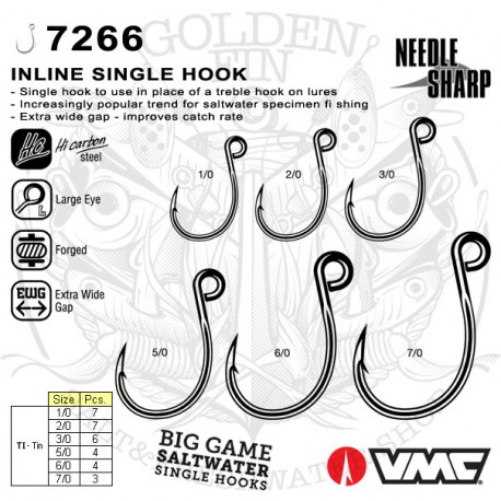Ami Vmc Single Hook 7266 Needle Sharp Hi Carbon – BluSpin