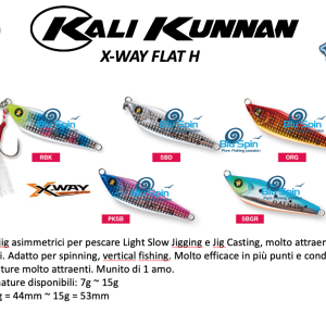 Kali Kunnan Flat H Metal Jig 7g ~ 15g Light Slow Jigging
